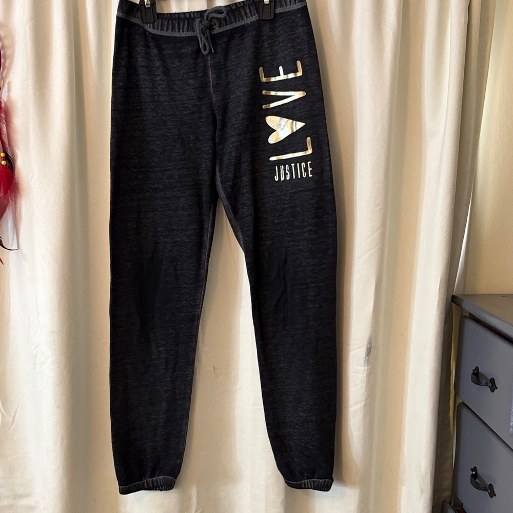 Justice Black Jogger Pants girls size 12